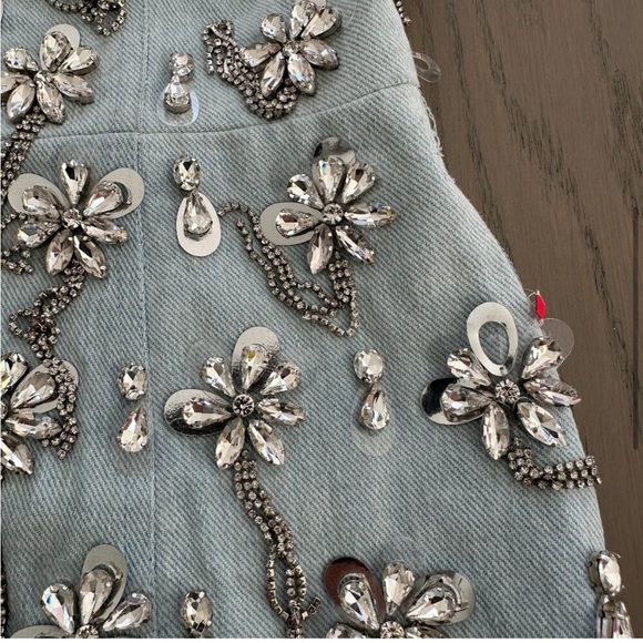 Retrofete LINEZ Denim Mini Dress
Embellished Rhinestone SMALL Crystal - Picture 2 of 12